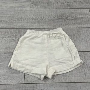 forever 21 white linen shorts